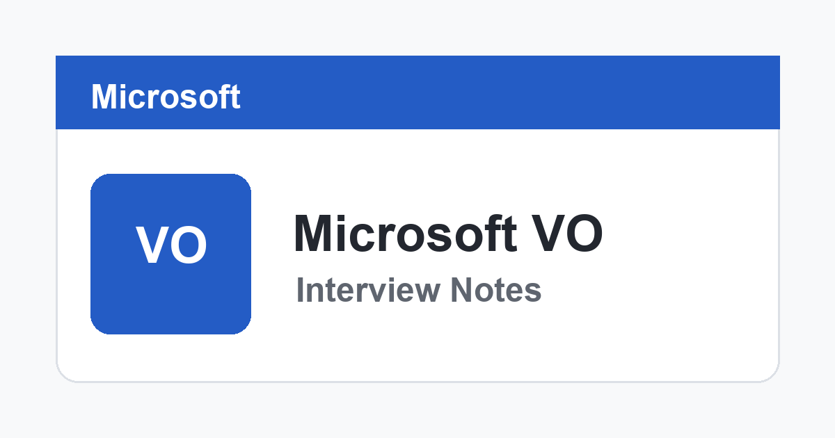 VO Virtual Onsite 面试支持